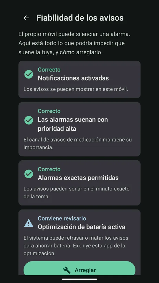 Fiabilidad: cada chequeo lleva al ajuste exacto que lo arregla.
