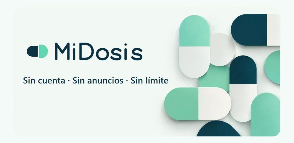 Gráfico promocional de MiDosis (1024×500)